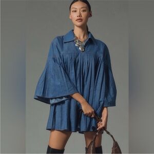 NWOT Elegant Blue Denim Mini Dress